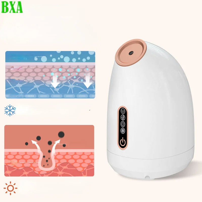 

New Nano Mist Sprayer Facial Steamer Skin Care Face Moisturizer Face Spa Nebulize Hot and Cold Dual Vaporizer for Home Office