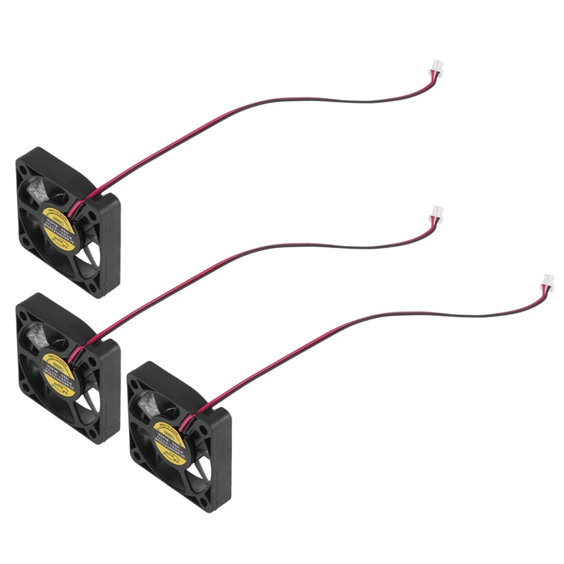 

3Pcs 50Mm X 50Mm X 10Mm 5010 DC 12V 0.1A 2Pin Brushless Cooling Fan
