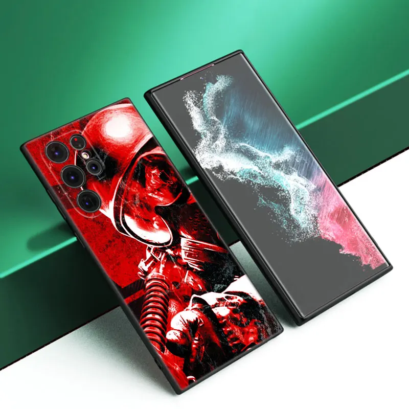 Черный силиконовый чехол для телефона Samsung Galaxy S23 S21 S20 FE S24 S22 Ultra S10E S10 S9 S8 Plus