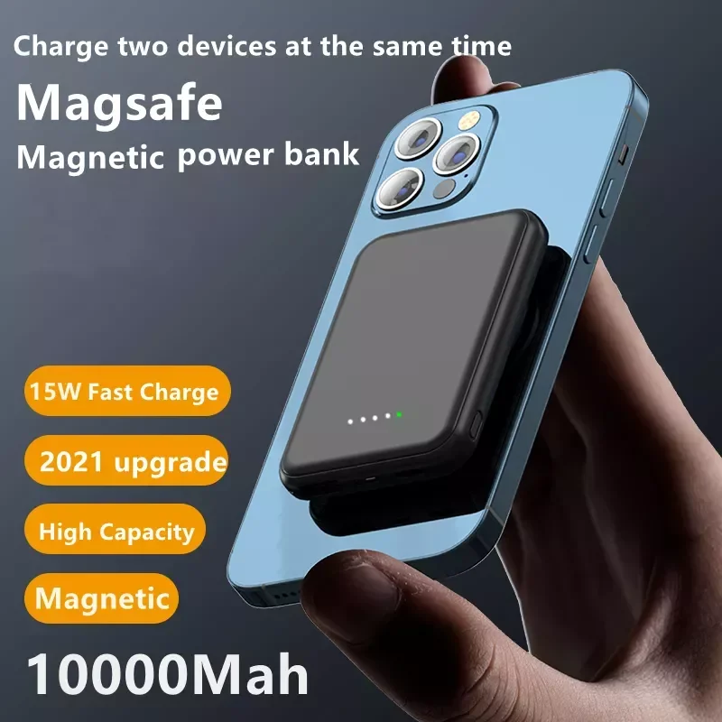 

NEW2023 Top. 10000mAh For Magsafe Wireless Bank Mobile External Battery 13 12 13Pro 12Pro Max Mini