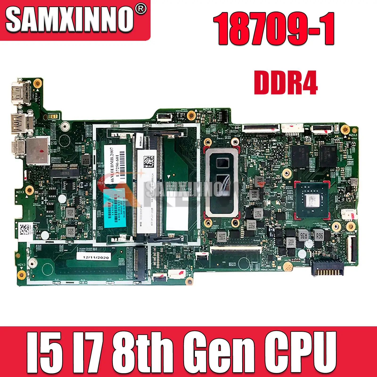 

18709-1 Motherboard for HP ENVY X360 15-CN 15T-CN Laptop Motherboard with SREJQ I5 I7 8th Gen CPU MX150 4GB GPU DDR4 100% Tested