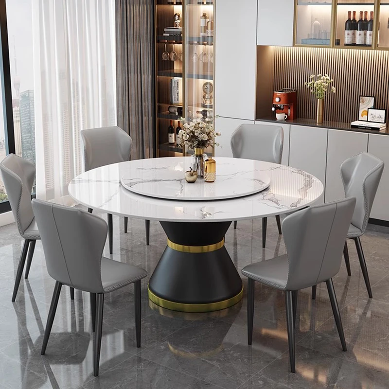

Роскошные обеденные столы для ресторана, круглый мраморный поворотный стол, скандинавские журнальные столики, итальянские современные обеденные столы, мебель для балкона