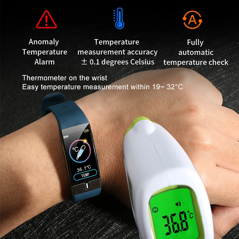 Premium E66 Smart Watch ECG Temperature Measurement Heart Rate Blood Pressure Oxygen Wristband Health Fitness Bracelet Band
