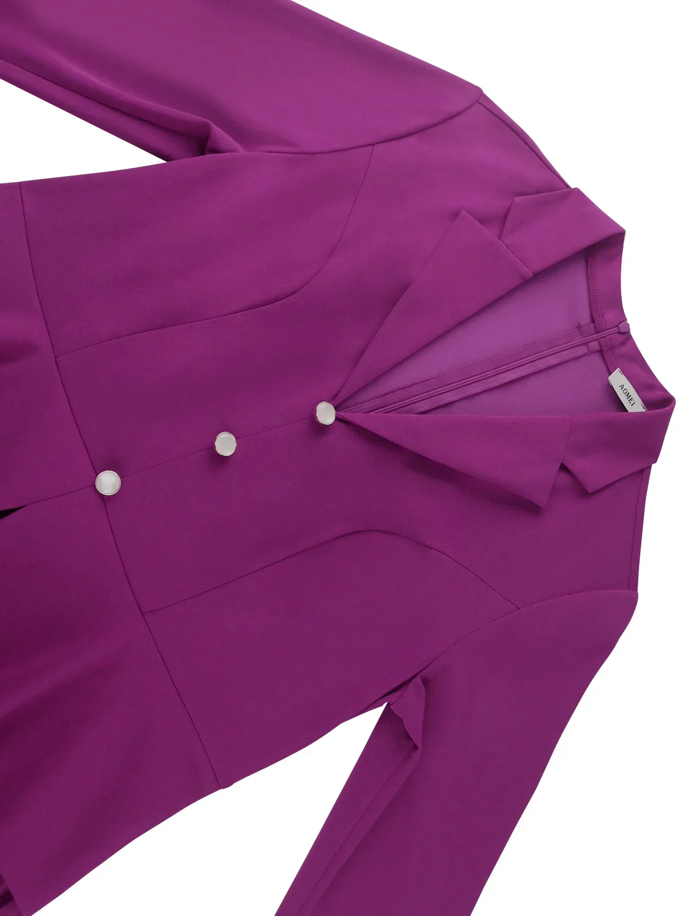 Классическое женское торжественное офисное плиссированное платье с лацканами и