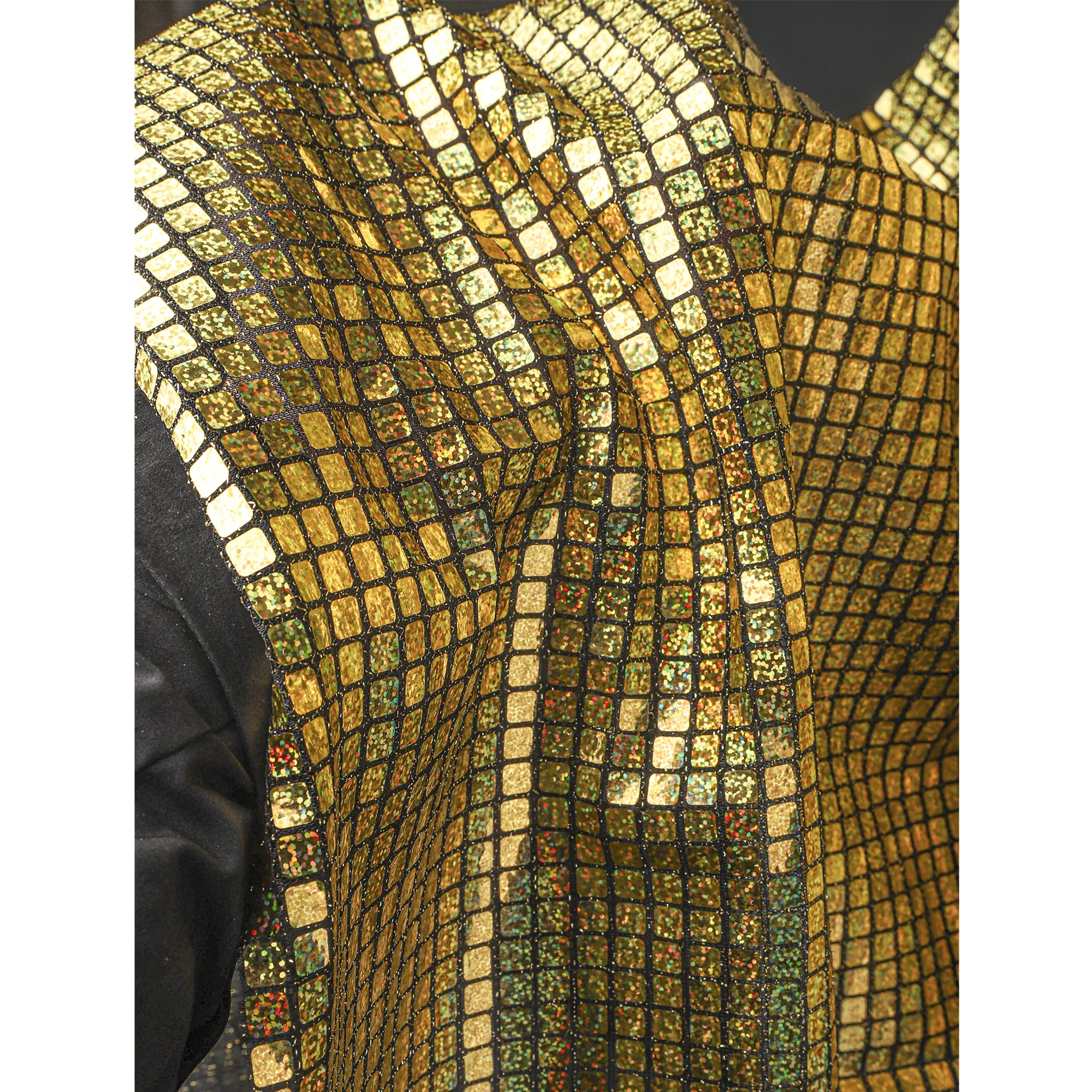 Золотые квадраты зеркальные блестки Марля хайлайтер отражающий фон для