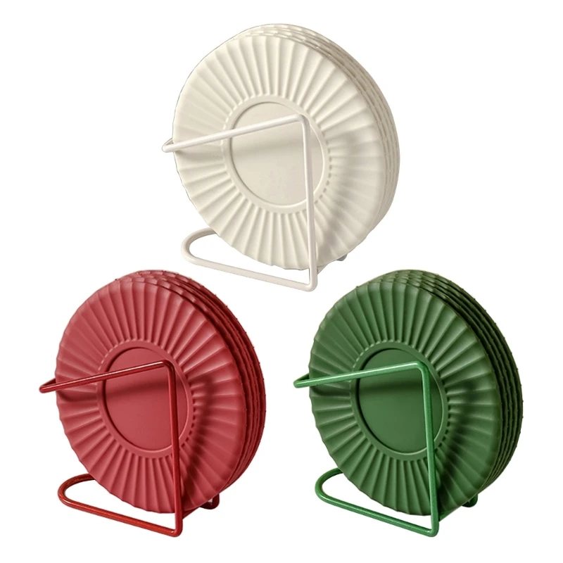 

5 шт., Круглые термостойкие коврики для обеденного стола