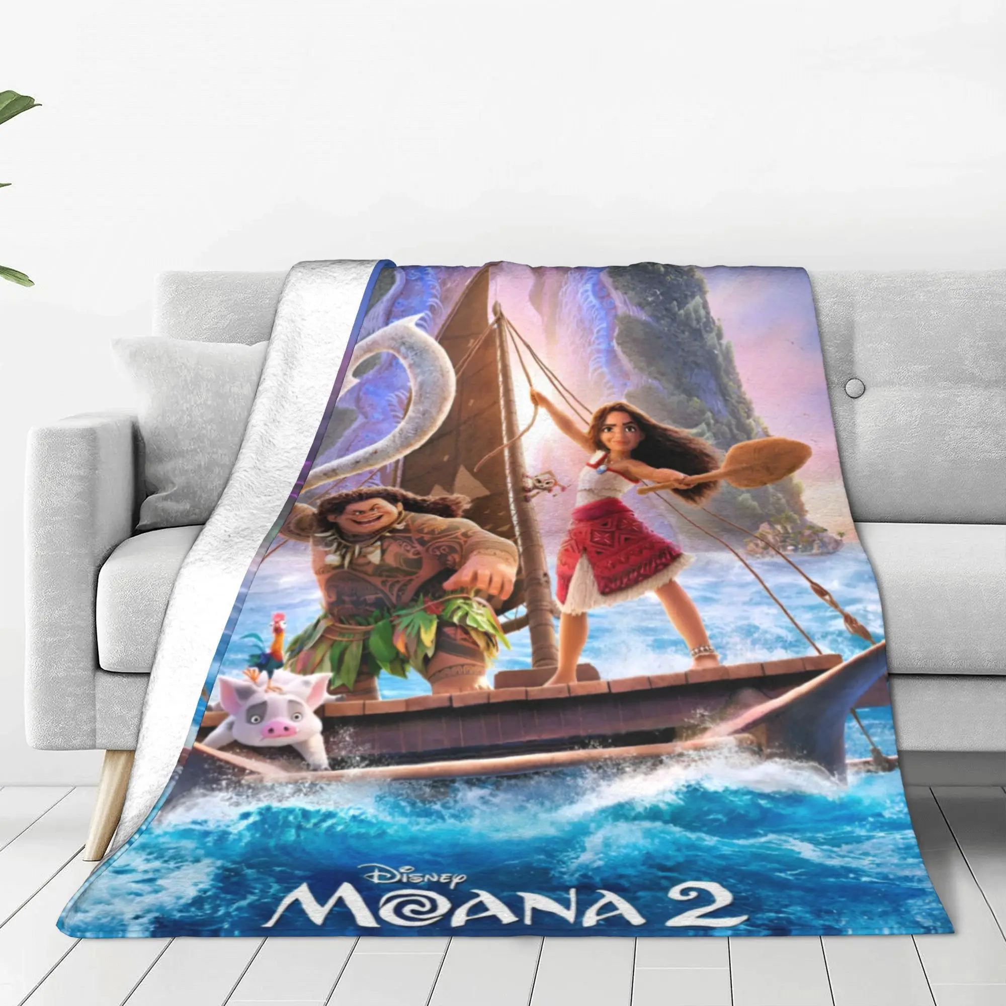 Moana 2 Maui Pua Heihei новое флисовое одеяло для приключений мультяшные одеяла дивана