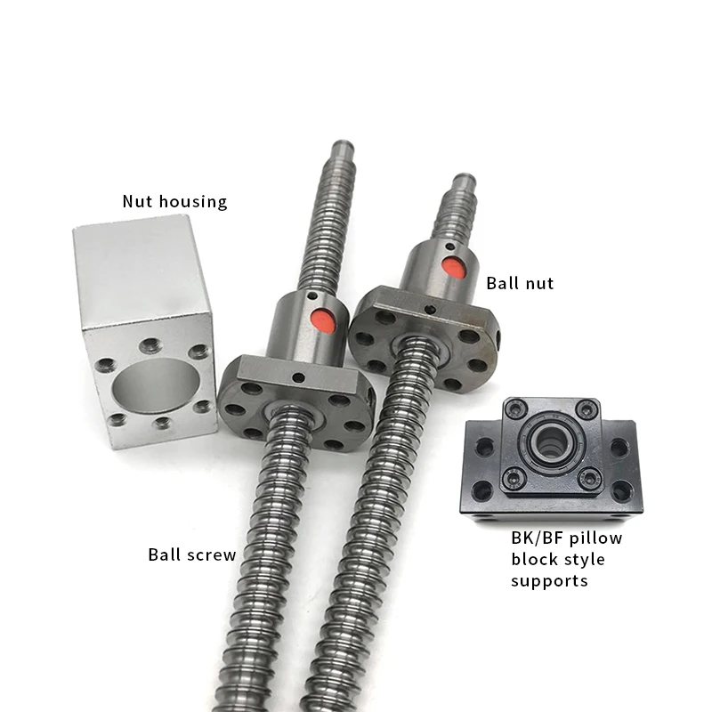 

China wholesale stainless steel CNC lead screw rotating nut 20mm ball screw cnc linear guide Ground Ballscrew 1605 ball screw