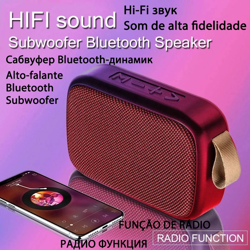 

Mini Radio FM Portable Wireless Caixa De Som Bluetooth Speaker Music Sound Box Blutooth for Subwoofer Hifi Bass Blootooth Bocina