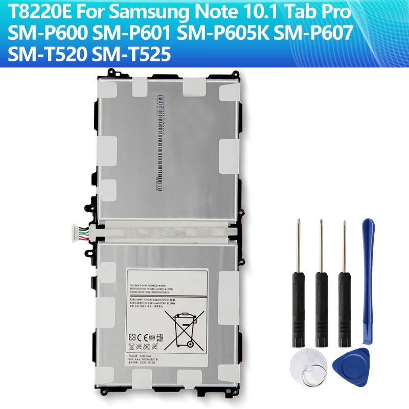 New Tablet Battery T8220E T8220C/U for Samsung GALAXY Note10.1 Tab Pro P600 P601 P605 SM-P605S SM-P605K P607T T520 SM-T525