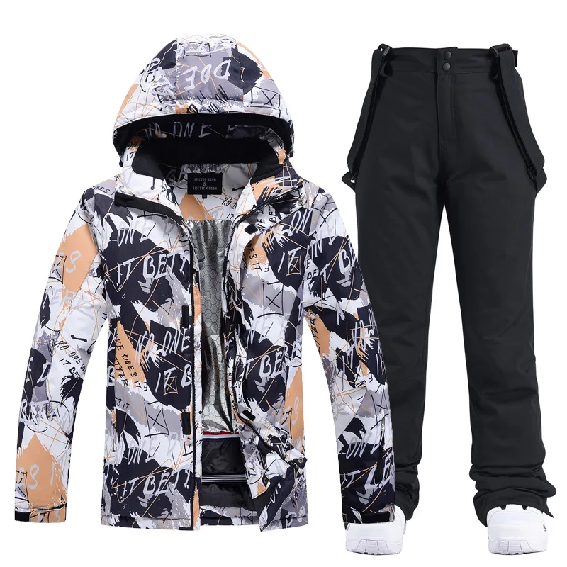 

2022 New Men's Snowboard Suit One Piece Women Ski Suit Windproof Warm Skiing Sets Waterproof Female Winter Snow Clothes Overalls