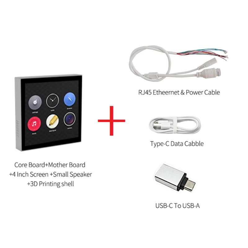 

For Lichee RV 86 Panel Smart Home Central Control Linux D1 Development Board Kit+4-Inch 480X480 Touch Screen+Case Black Set