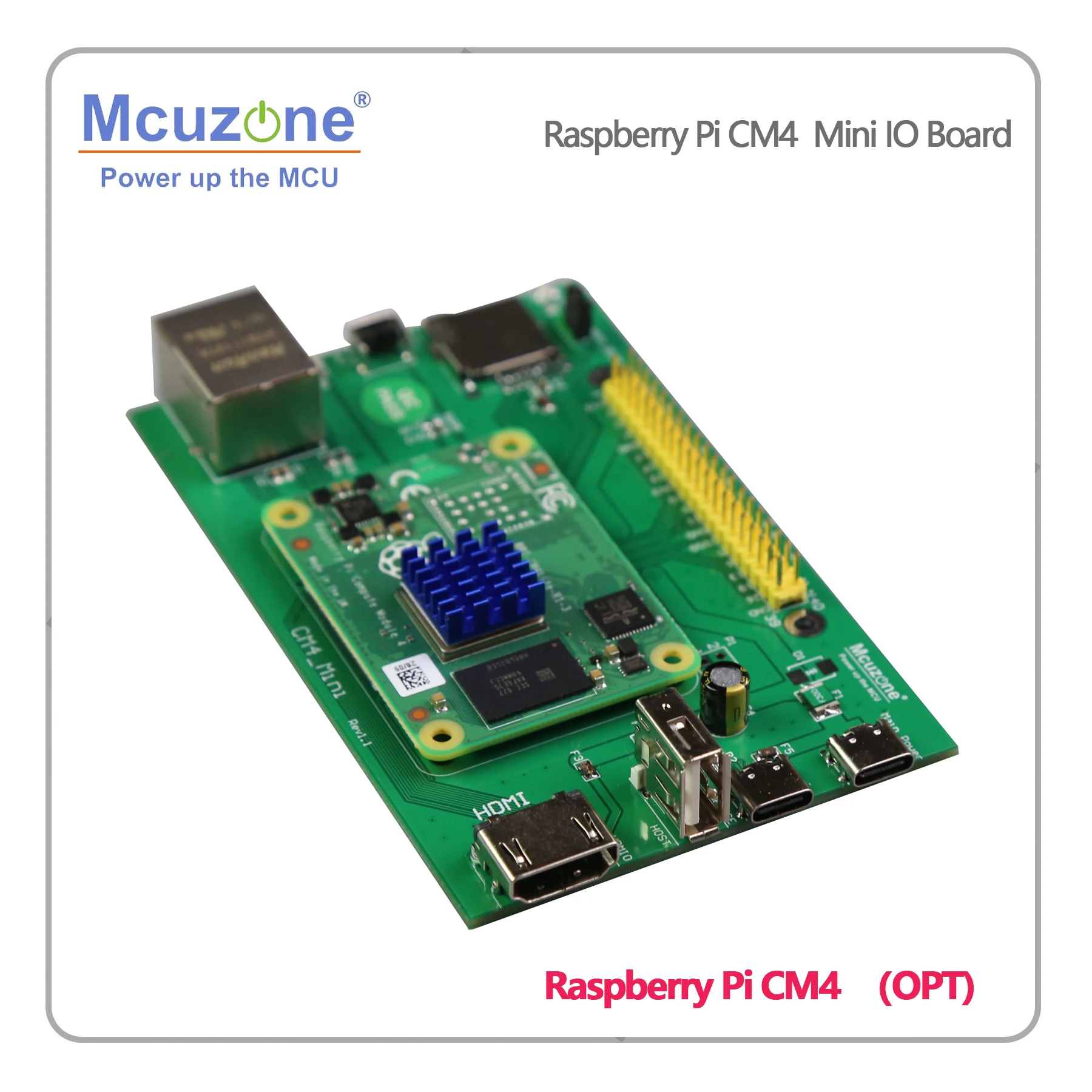 Плата Raspberry Pi CM4 mini IO компьютерный модуль 4 HDMI Giga Ethernet 40Pin TF Type-C USB радиатор корпуса