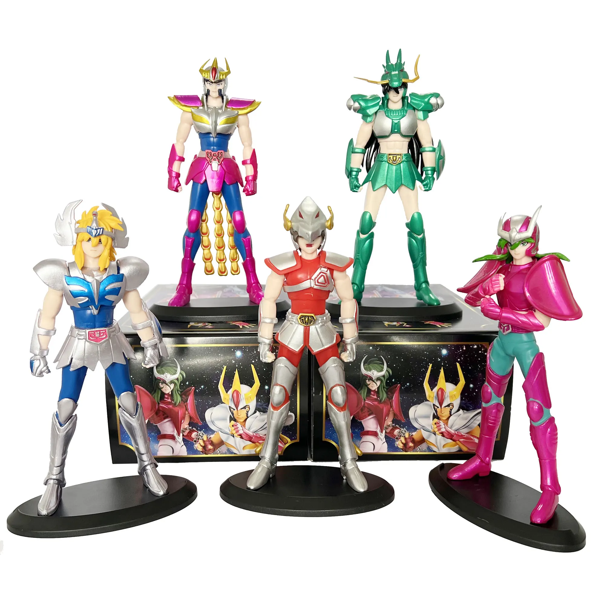 

19cm Anime Saint Seiya Myth Cloth EX Pegasus Action Figures Model Toys PVC Draconis Phoenix Cygnus Statue Doll Collectible Gifts