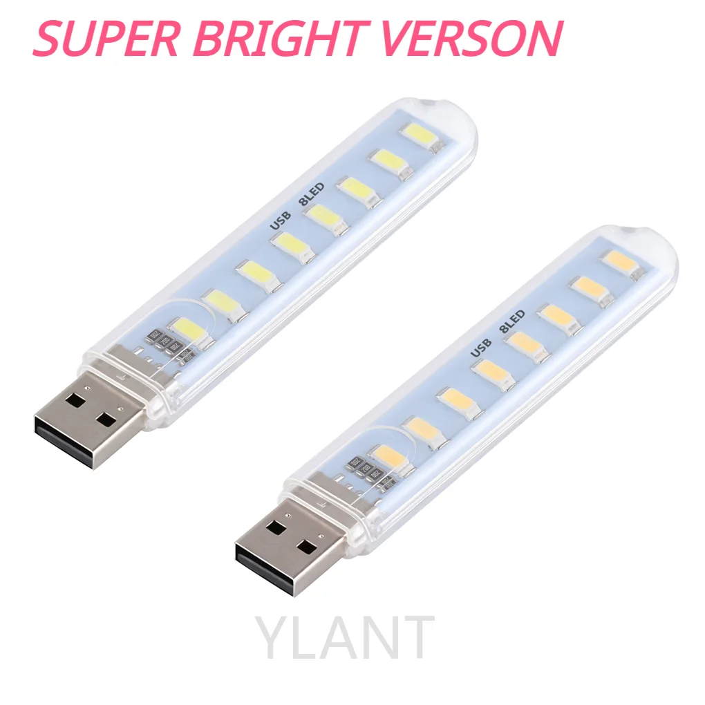 

Mini Portable USB LED Book Light DC5V Ultra Bright Reading Book Lamp 3leds 8leds Lights For Power Bank PC Laptop Notebook