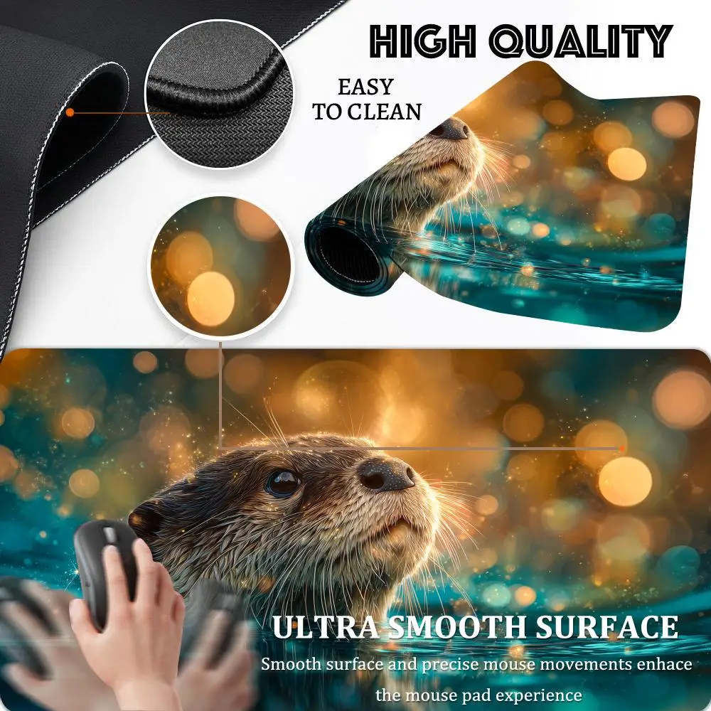 Элегантный коврик для мыши Otter, большой, для компьютера, офиса, игр, резиновый, противоскользящий, XXL, HDP, удлиненный, для рабочего стола (art.: 3920dbe96ff1d) - 3920dbe96ff1d