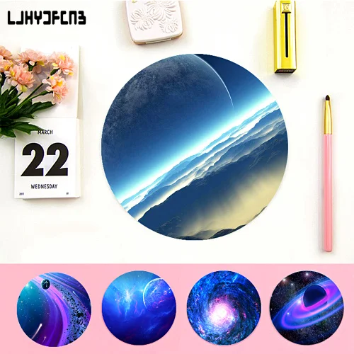 

Universe Space Mousepad Round Custom Skin Office Computer Desk Mat Table Keyboard Big Mouse Pad Laptop Cushion Writing Desk Mats