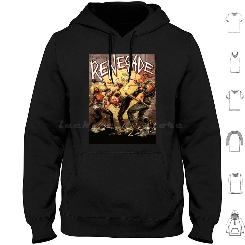 

Renegade Hoodie cotton Long Sleeve Renegade Retro Geek Nerd Game Action