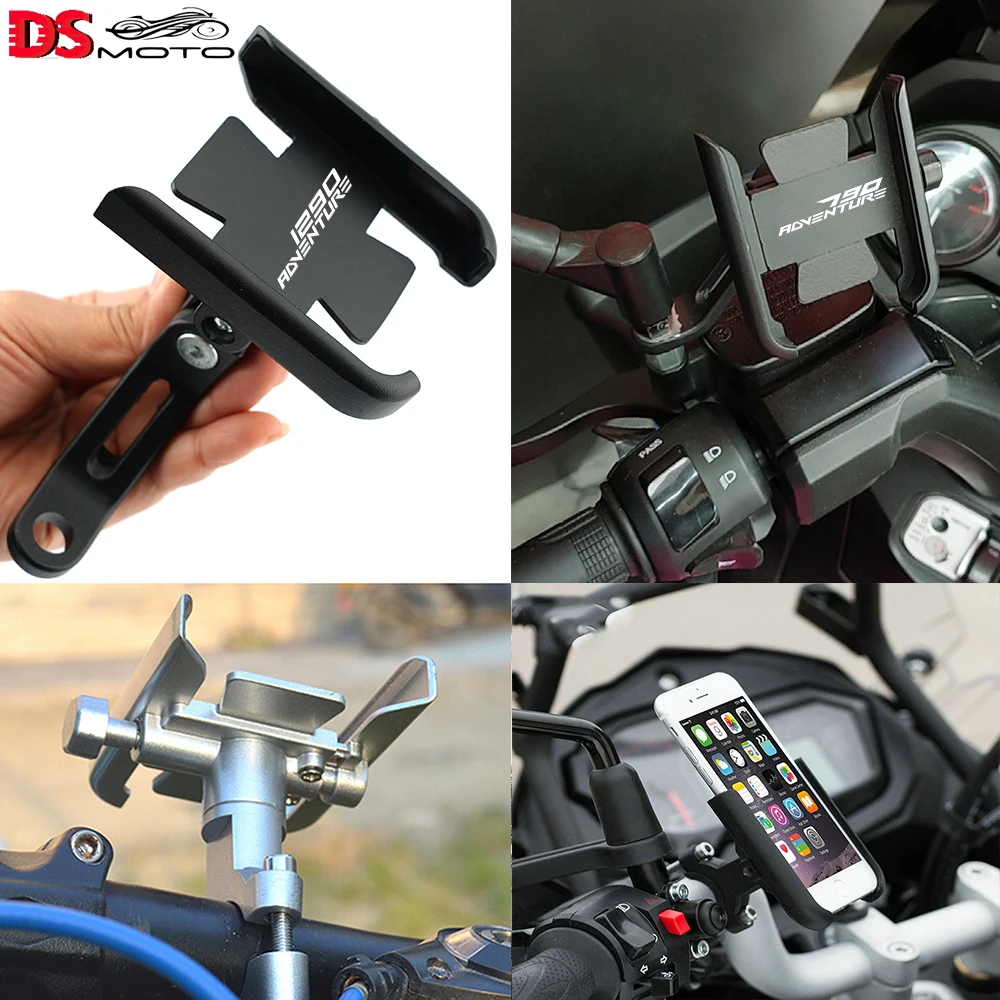 Motorcycle CNC Handlebar Mobile Phone Holder GPS Stand Bracket For KTM Adventure 390 790 1050 1090 1190 1290 Super Adventure Adv