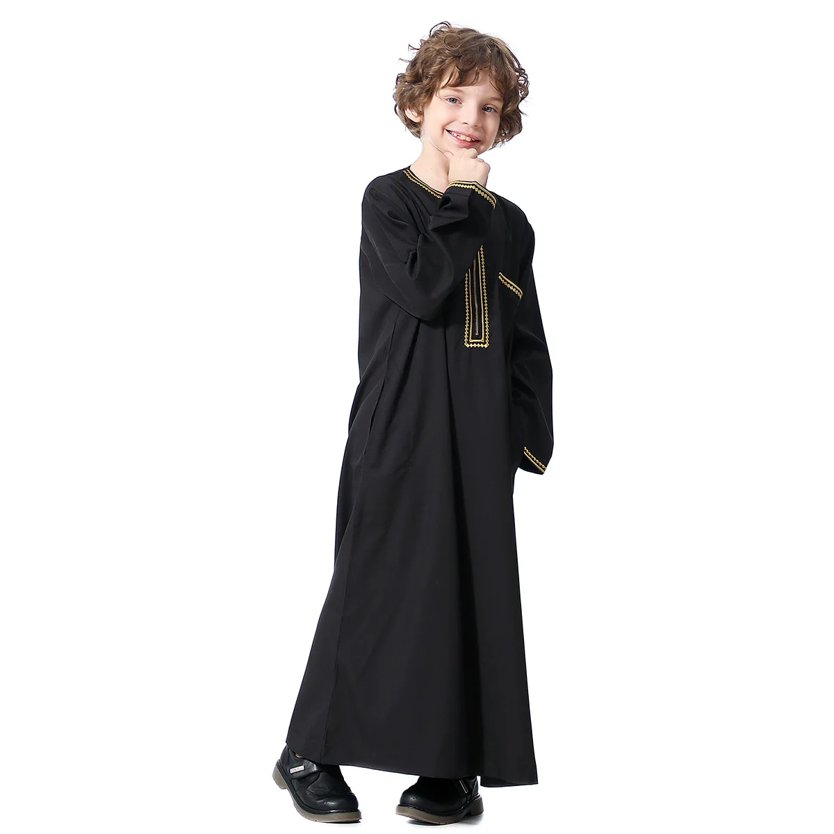 Teenager Summer American Clothing Fashion Abaya 2022 Kaftan Arabic Dubia High Quality Abaya Muslim Men Robe Boy Tradistional