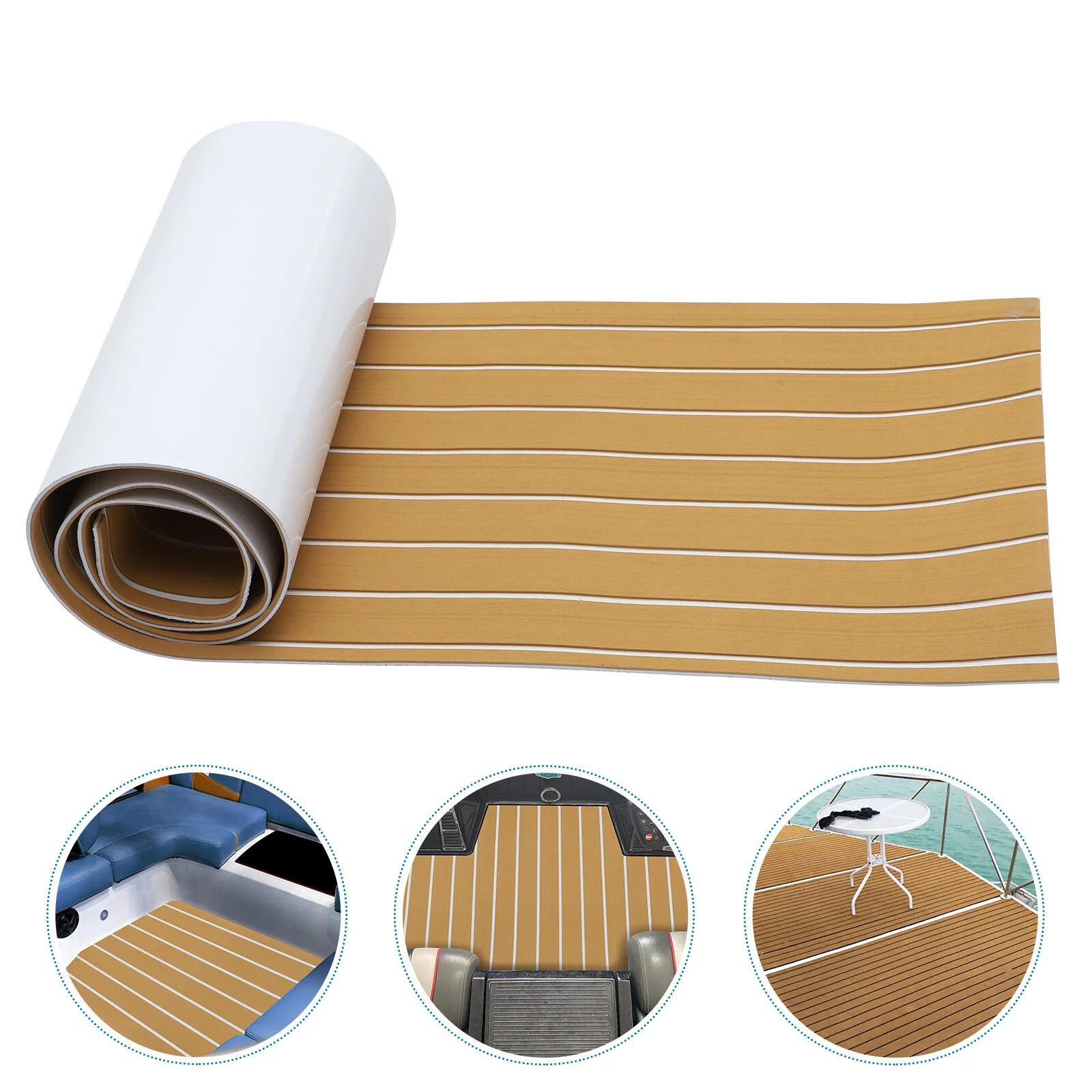 

Ship Board Self-Adhesive Flooring Mat Decking Pad Outdoor Rug Boat Marine Carpet Non-Slip