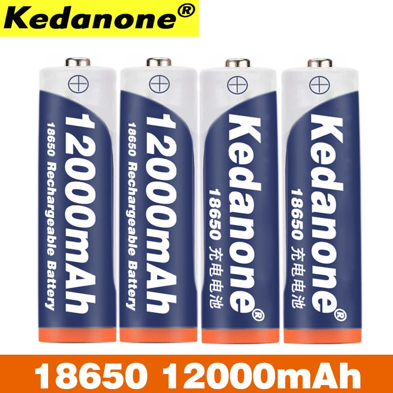 

2021NEW 18650 Battery Rechargeable Battery 3.7V 18650 12000mAh Capacity Li-ion Rechargeable Battery For Flashlight Torch Battery