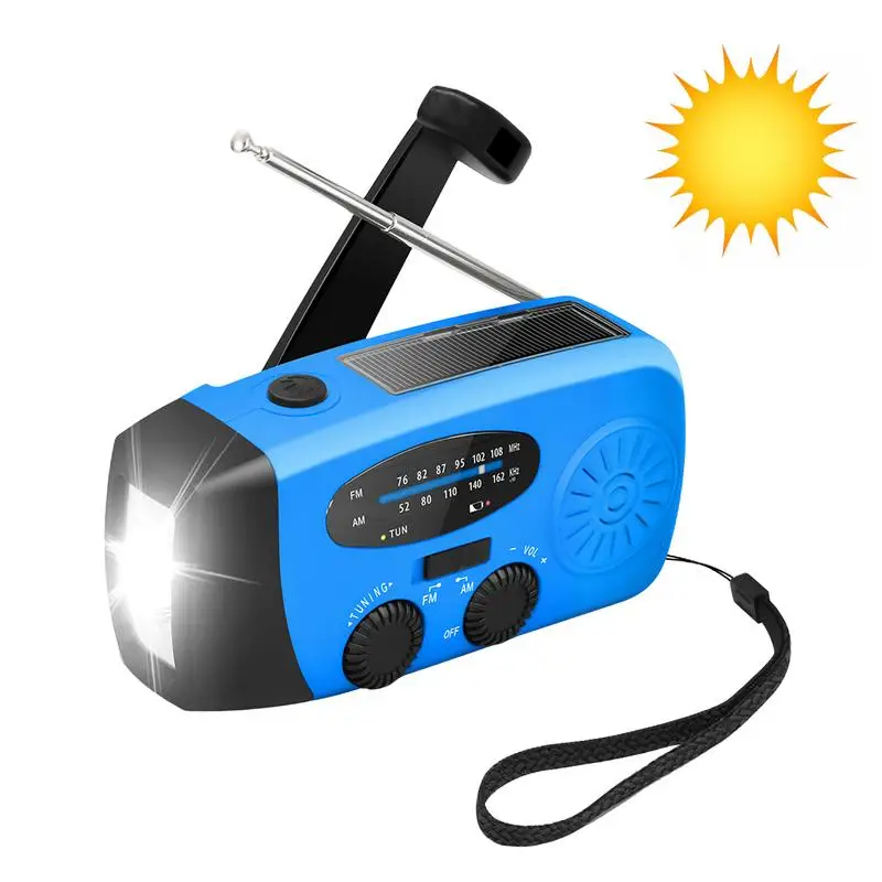 

Emergency Radio 2000mAh 2000mAh Emergency Weather Radio Portable Survival Solar Radio With Hand Crank Power Bank SOS Alarm LED