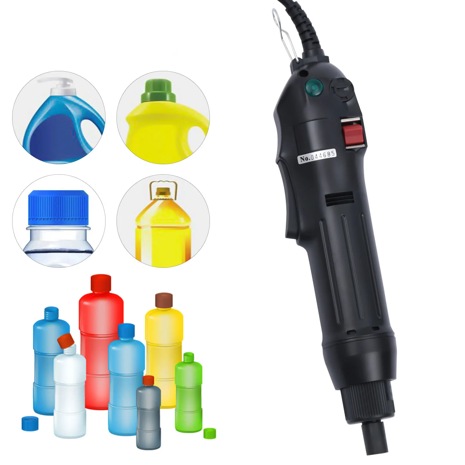

Handheld Bottle Electric Bottle Capping Machine Bottle Screwing Sealing Machine For 10-30mm Round Plastic Caps