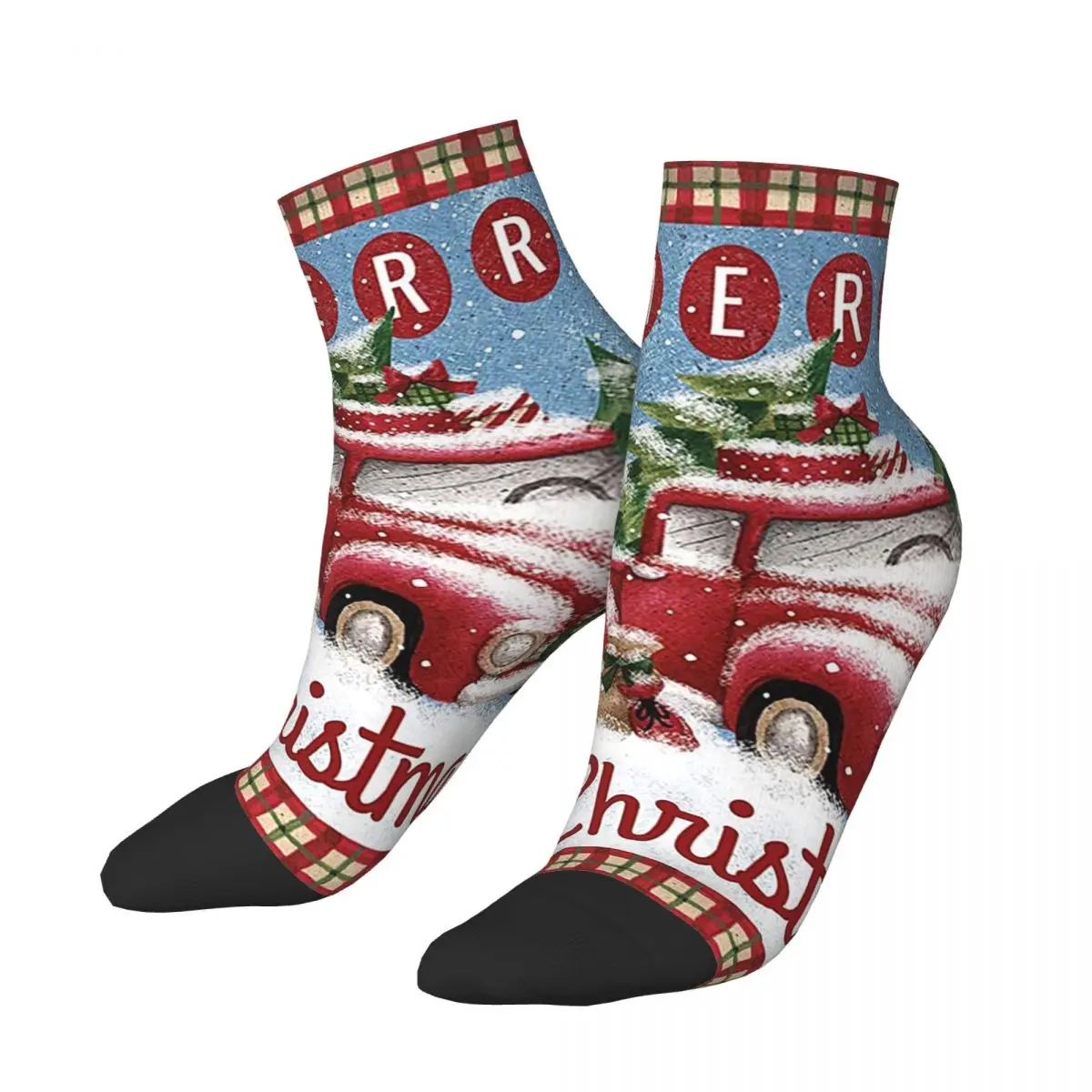 

Короткие носки с рождественским флагом для мужчин и женщин, носки в скандинавском стиле на Новый год и весну, лето, осень, зиму, низкие чулки, подарок