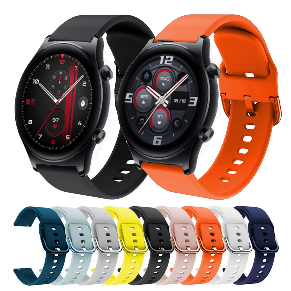 

Ремешок быстросъемный для Honor Watch GS 3, силиконовый спортивный браслет для Honor Watch GS Pro/Magic 1 2 46 мм/Huawei GT 2 3, 22 мм