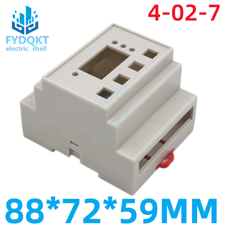 

1PCS Brand new DIN 35-Rail PLC Electrical Enclosure Isolation Module Shell 4-02-7: 88X72X59MM ABS Plastic Junction Box