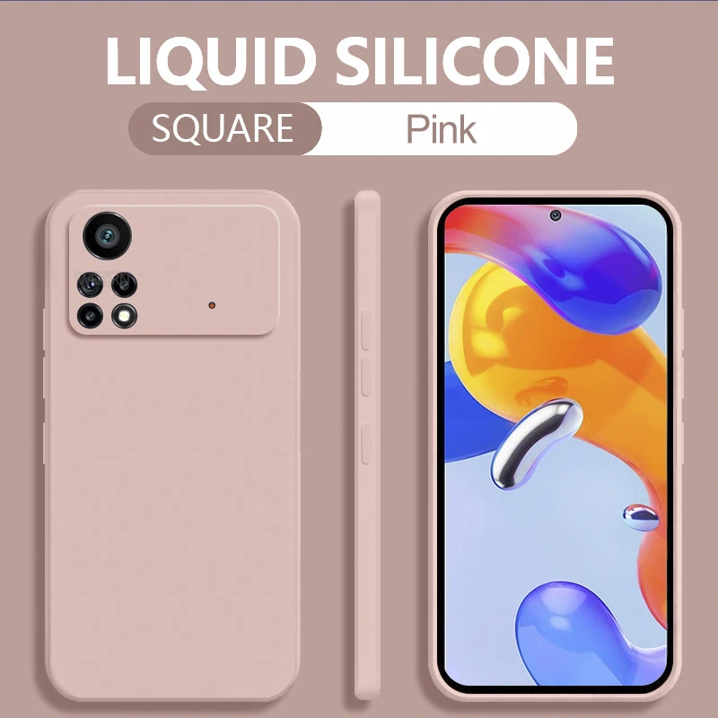 

Official Square Liquid Silicone Case For Xiaomi Poco M4 Pro 4G Camera Lens Protector Case For PocoM4 X4 Pro 5G Pocox4 NFC Cover
