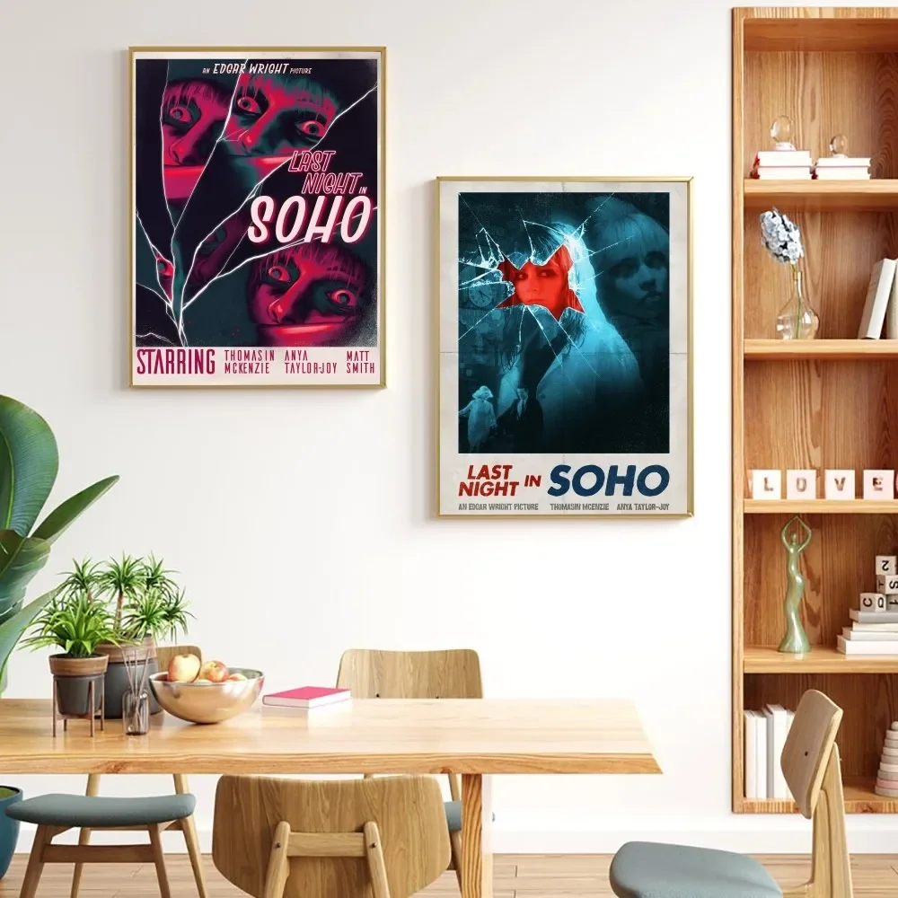 Плакат Фильма Осткая Ночь В Сохо 2021 Современный Стиль Крафт-бумага Настенное