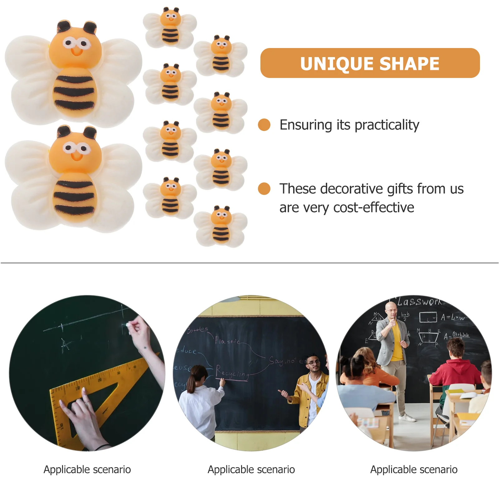 10 шт. Aniaml наклейки пчела магнит на холодильник подарок поддельные животные