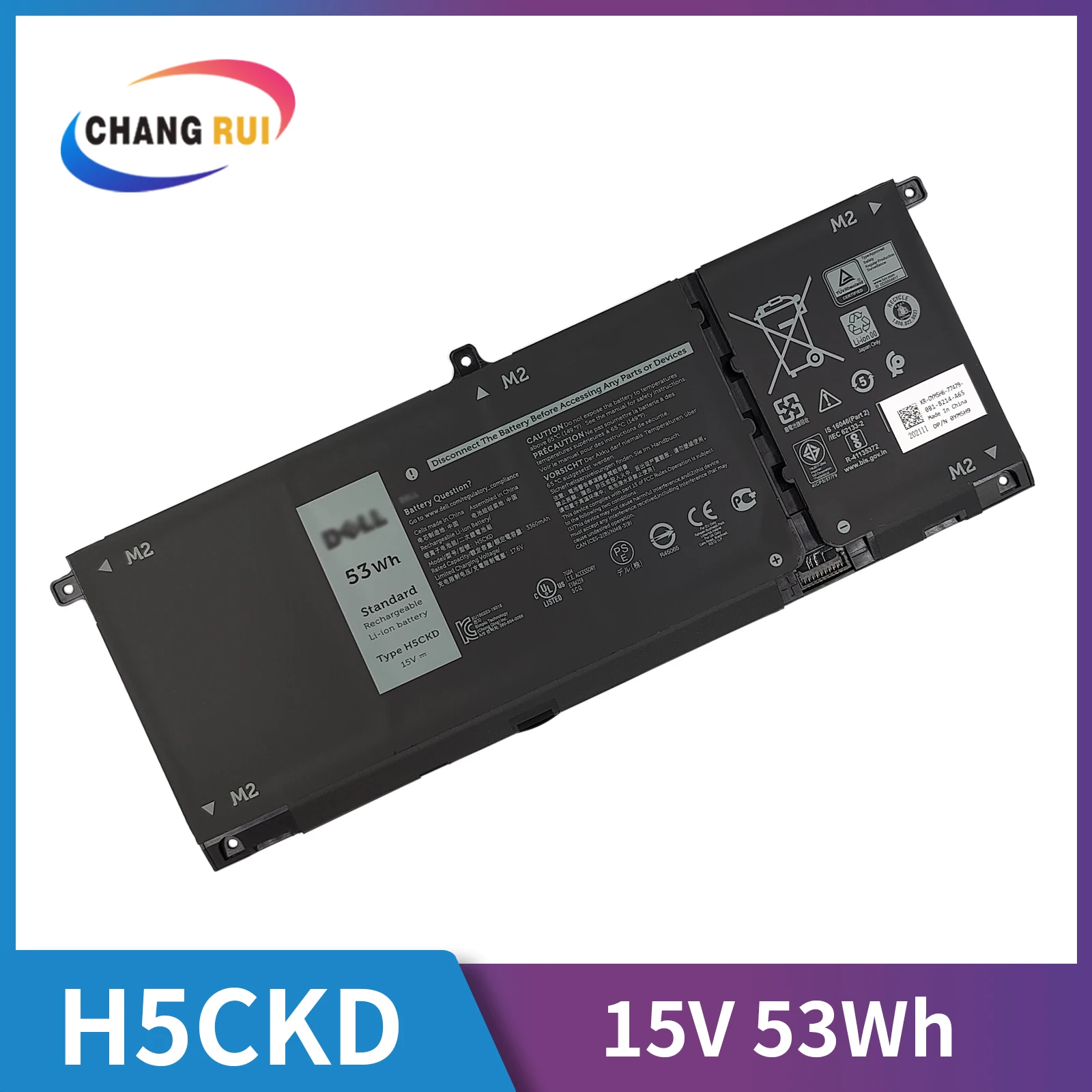 

53Wh Type H5CKD 15V Dell Laptop Battery for Latitude 3410 3510 3120 JK6Y6 H5CKD