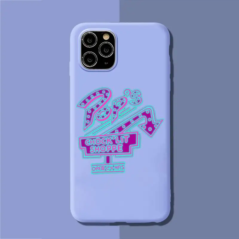 

Riverdale Phone Case for iPhone 11 12 13 Mini Pro Xs Max 8 7 6 6S Plus X XR Solid Candy Color Case