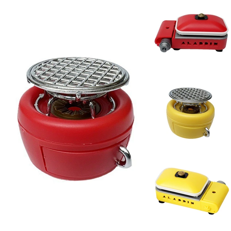 

1/12 Miniature Dollhouse Outdoor Barbecue Mini Gas Stove BBQ Grill For Barbies OB11 Doll Accessories