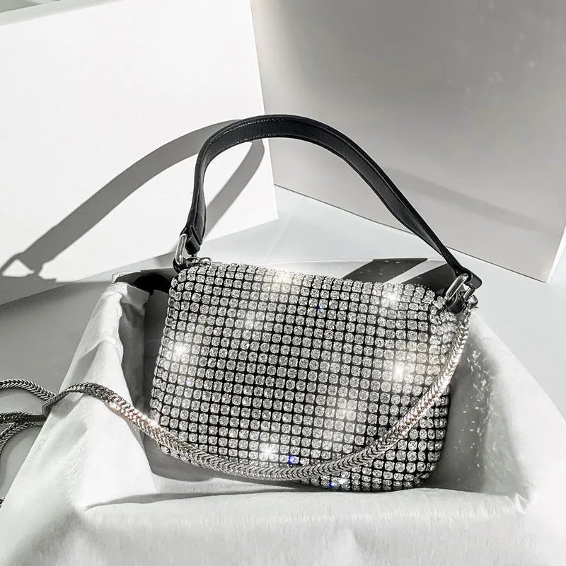 

Модная роскошная дизайнерская сумка-мессенджер стразы, сумка-клатч из кристаллов, сумка через плечо для вечерние ринки, свадьбы