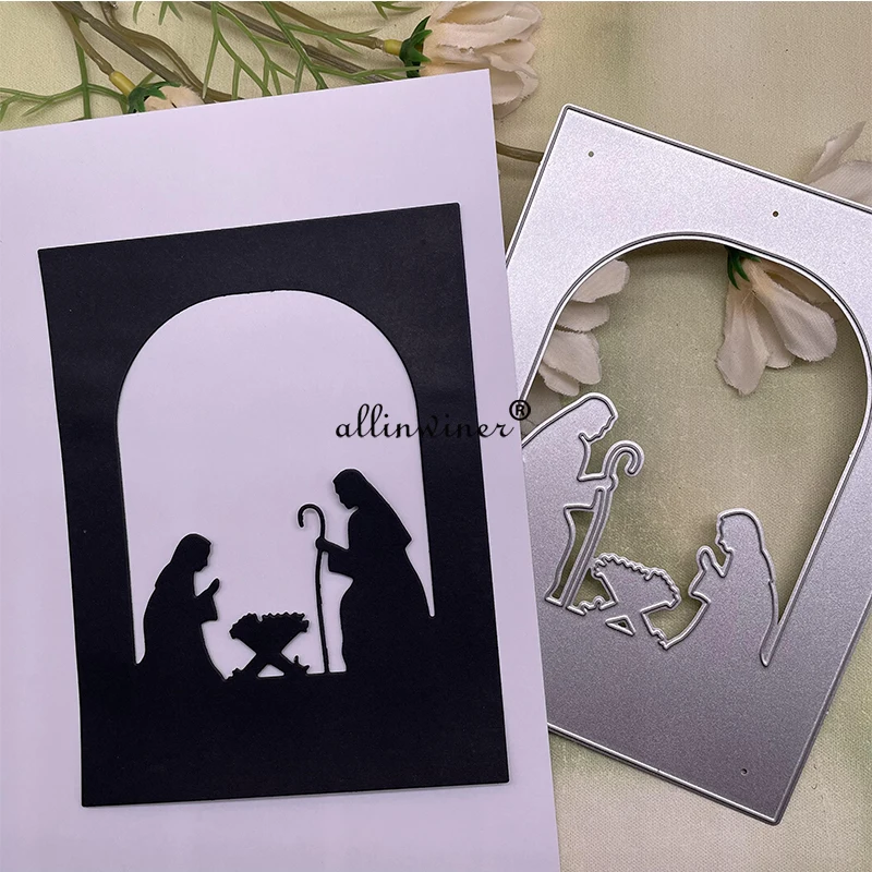 

Изогнутые металлические штампы для вырезания Рождества, трафареты для вырезания «сделай сам», скрапбукинг, альбомная бумага, тиснение