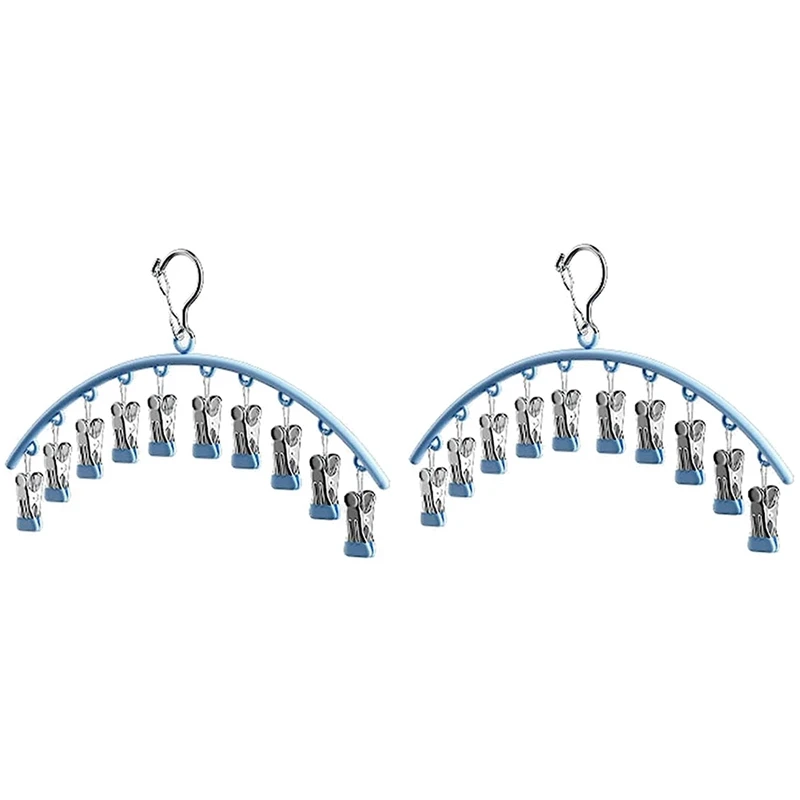 

2 Pack Hanging Organizer For Closet,360° Roatable Hook Hanger With Rubber Coated Space Saving Organization