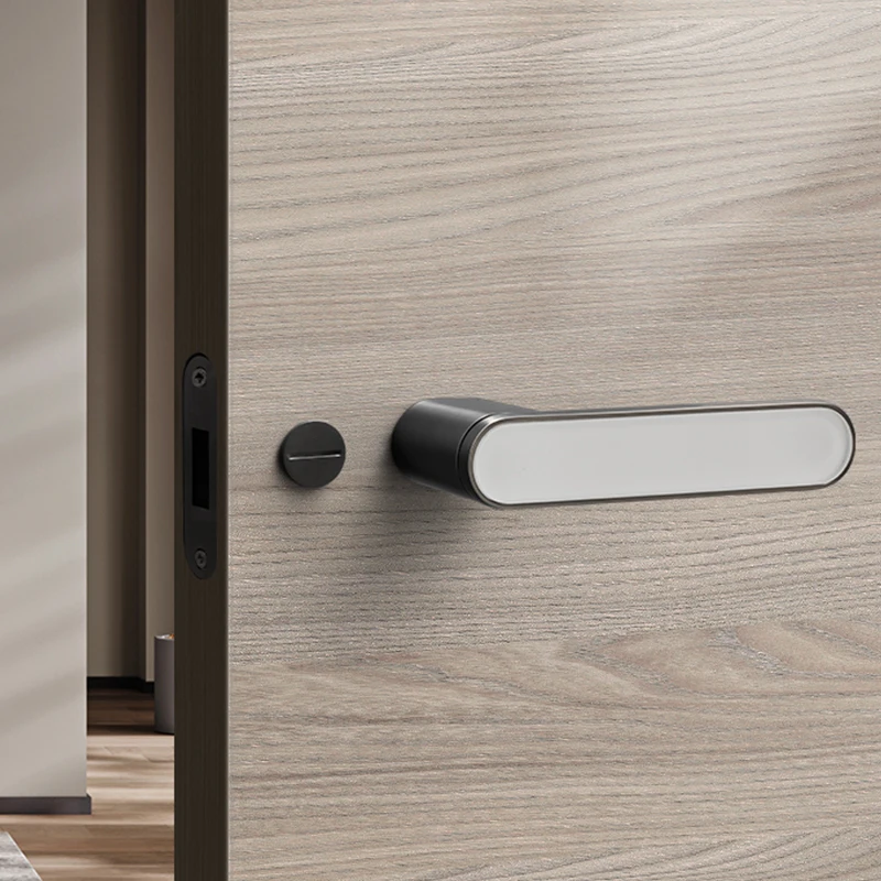 

SORWDUERM Door Handle With Key Interior Privacy Door Levers Lock for Bedroom and Bathroom Zinc Alloy