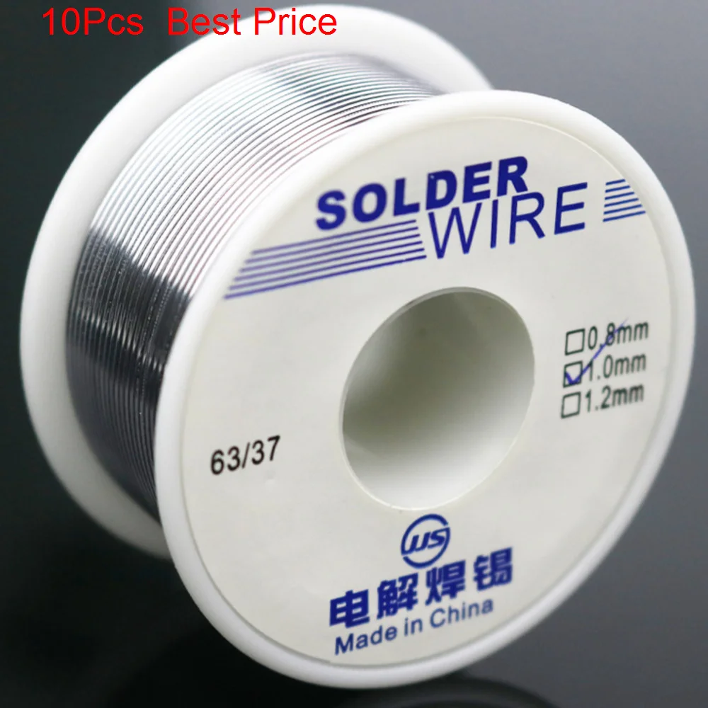 

10Pcs/lot 63 / 37 Tin Wire 0.6 0.8 1.0mm Small Roll Tin Wire 50 100 200g Lead Solder Wire