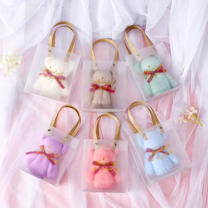 

20pcs Valentine's Day Gift Cute Bear Towel DIY Baby Shower Party Decoration Wedding Decoration Supplies Bridesmaid Gift Bags