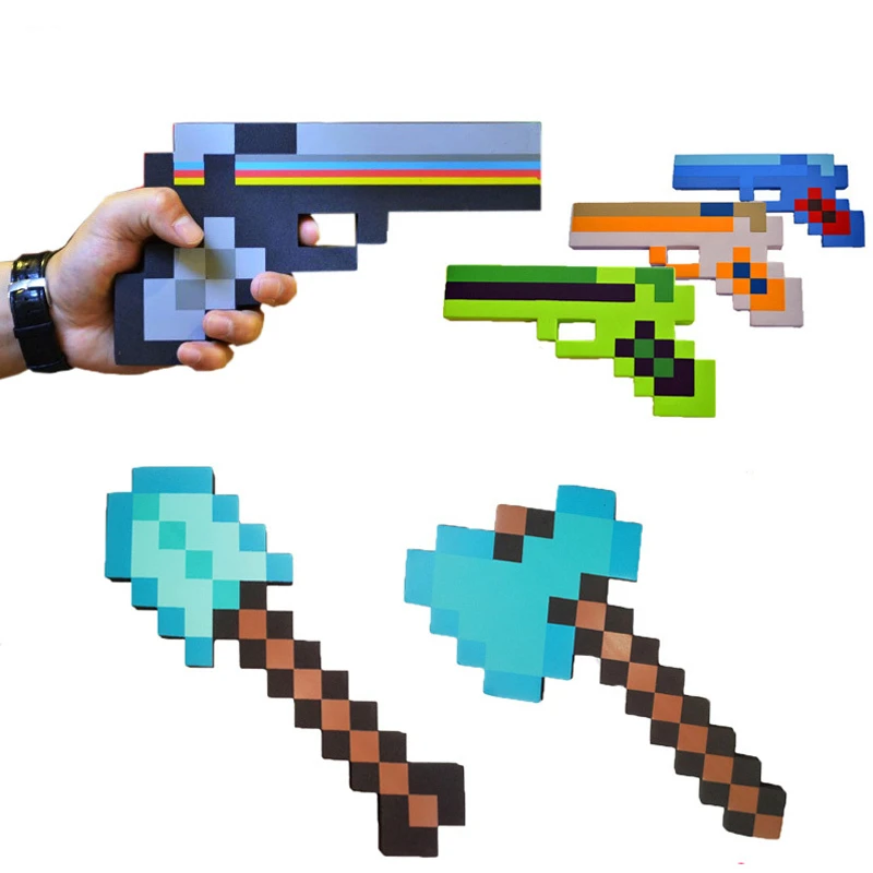 

Figure Toys Cosplay Foam Sword Pickax Gun EVA Toys Diamond Weapons Model Toys for Kids Gifts