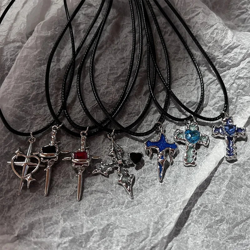 Новинка модный серебристый цвет бриллиантовый очаровательный черный кожаный