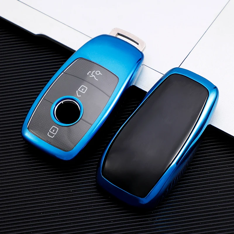 Прозрачный чехол из ТПУ для автомобильного ключа Mercedes Benz E C S GLC Class E200 E400 E63 W213 S550 S560