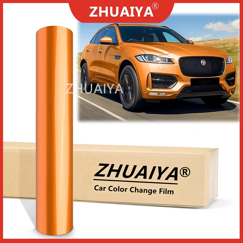 

Пленка для смены цвета автомобиля (152 см x 18 м), оранжевый глянцевый металлик, автомобиль, мотоцикл, автомобиль, наклейка, виниловая пленка