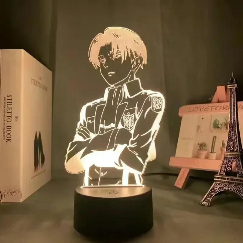 3D аниме-лампа «Атака Титанов» — Эрен Йегер, Армин, Фигурки Микаса, USB-ночник для декора спальни, игрушка в подарок для фанатов (art.: 3920cc5686ef9) - 3920cc5686ef9