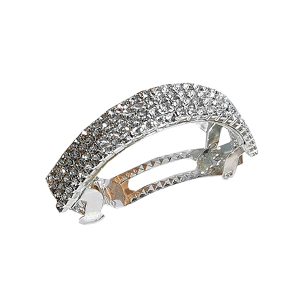 kryształowa sprężyna klip klamra ze skrzypu końskiego niski klips do kucyka metalowa spinka włosów strasami moda damska akcesoria pazurów