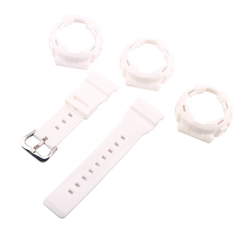 Bright-face strap case Suitable for Casio BABY-G-BA-110 BE /RG/GA/SC/TM 112 120 130 Women's strap watch accessories